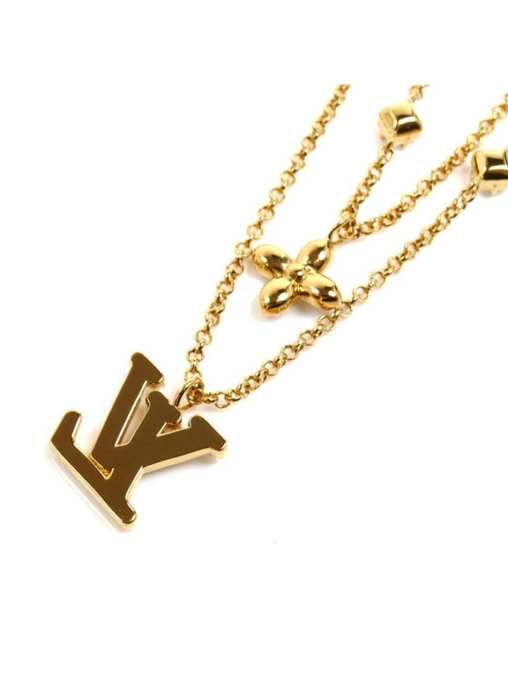 Louis Vuitton Metal Necklace LV 41 cm - Picture 2 of 8
